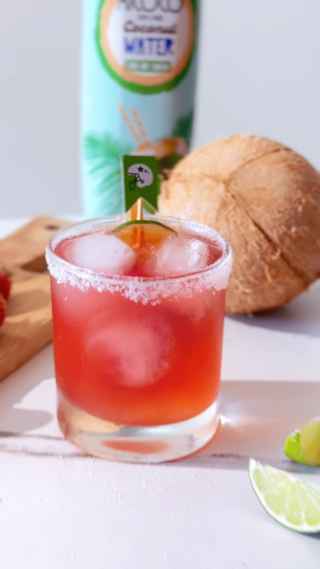 Score big with a Coconut Strawberry Margarita! 🥥🍹 Add MIcoco to your ...