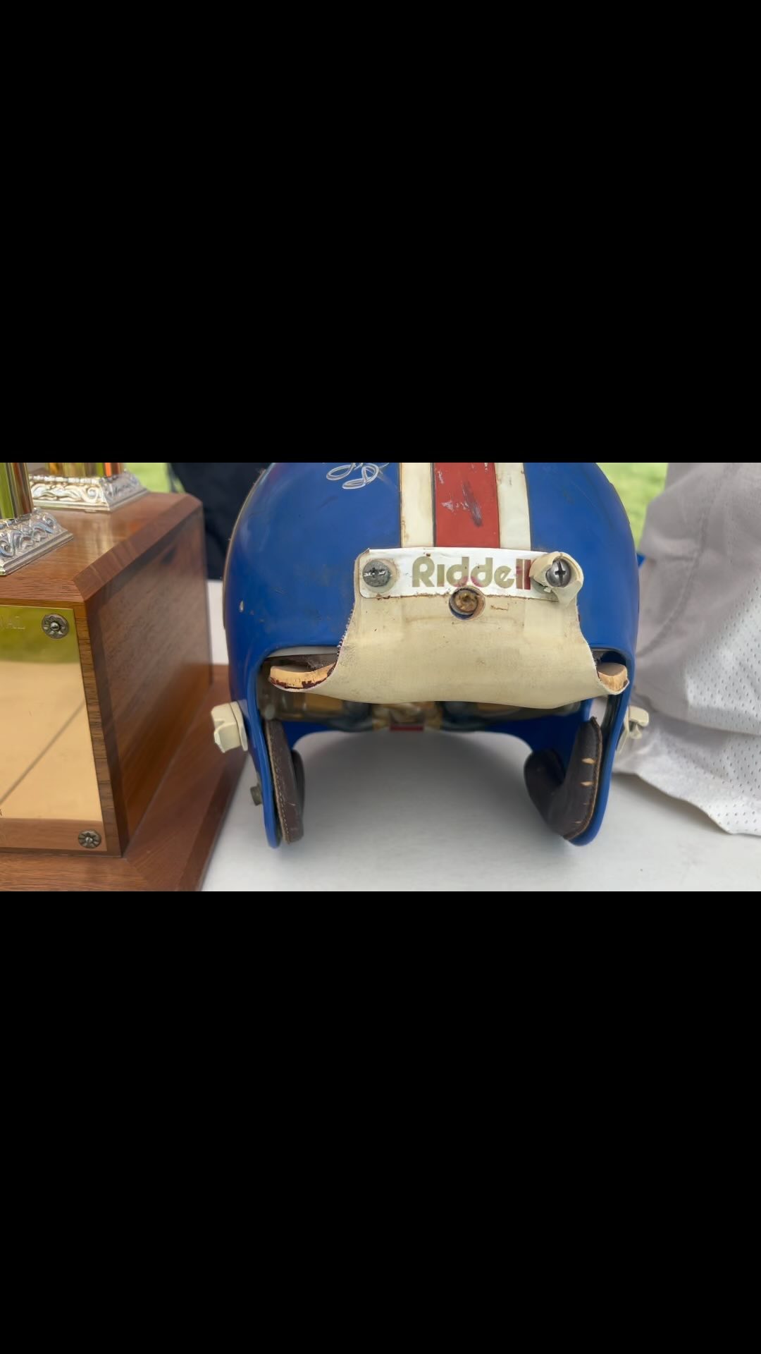 1980s bike football helmet Houston Oilers 1975 to 1980 Throwback Revolution Speed Mini Original Brancale Hairnet/Danish Leather Helmet