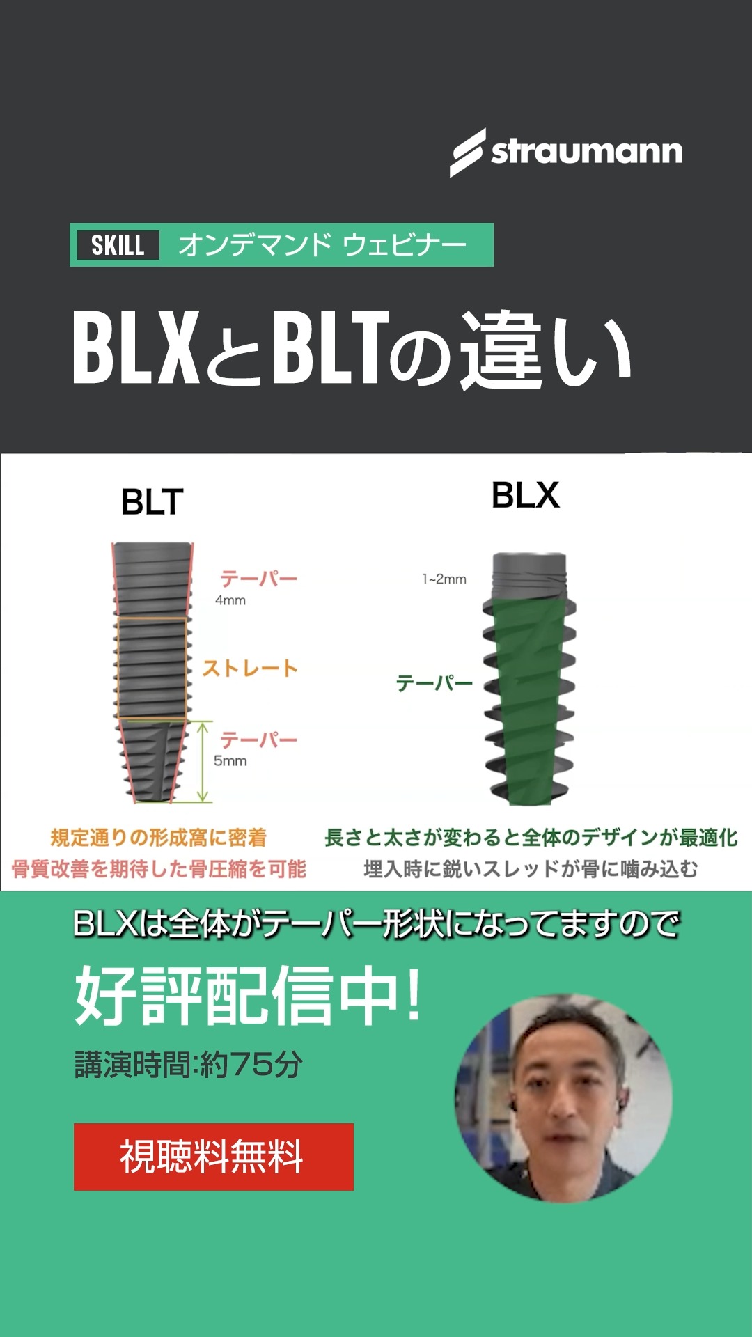 🦷✨ オンデマンド配信にて大好評配信中「BLXとBLXの違い」 Straumann