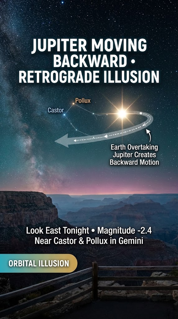 JUPITER IS MOVING BACKWARD ACROSS THE NIGHT SKY — or at least, that's ...