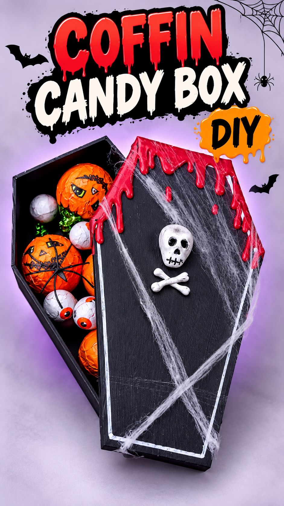 Coffin candy box ⚰️Halloween idea 💀 #halloween #halloweencrafts