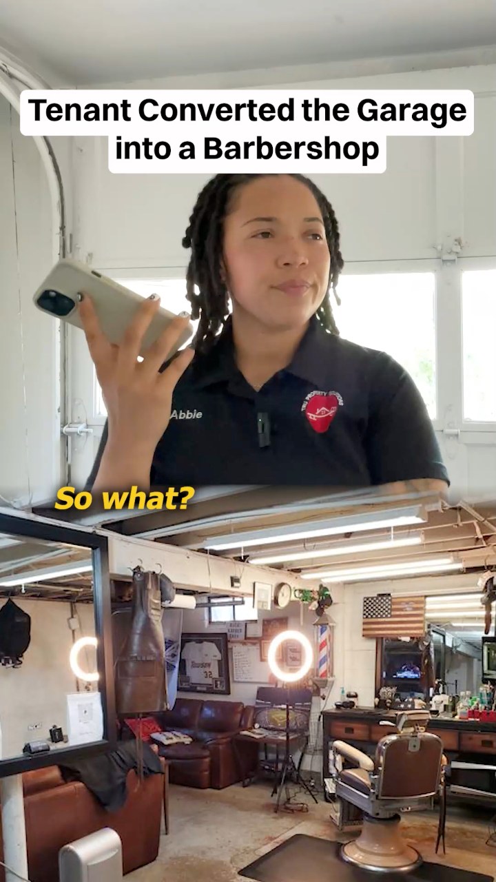Tenant Converted the Garage into a Barbershop #tenantissues# ...
