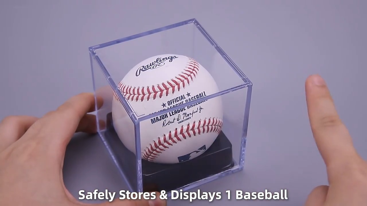 Collectible Supplies UV Protected Baseball Display Case | Acrylic Baseball Cube Clear Storage Case with UV Protection (8 UV Baseball Cubes