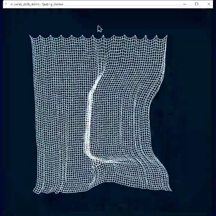 Claudio Z. demonstrated his Verlet-based 2D cloth physics simulation ...
