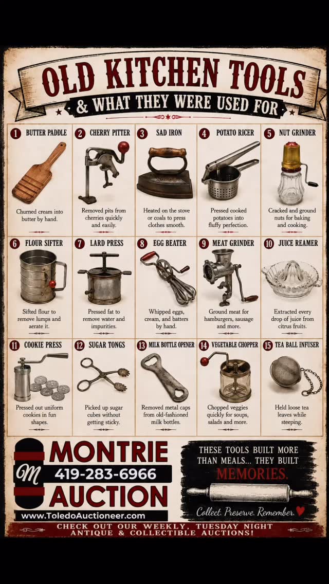 How many of these old kitchen tools can YOU identify without