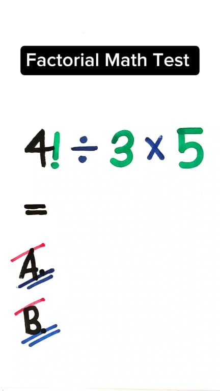 Factorial Math Test 💯 #factorial #mathtest #mathreels #MathChallenge # ...