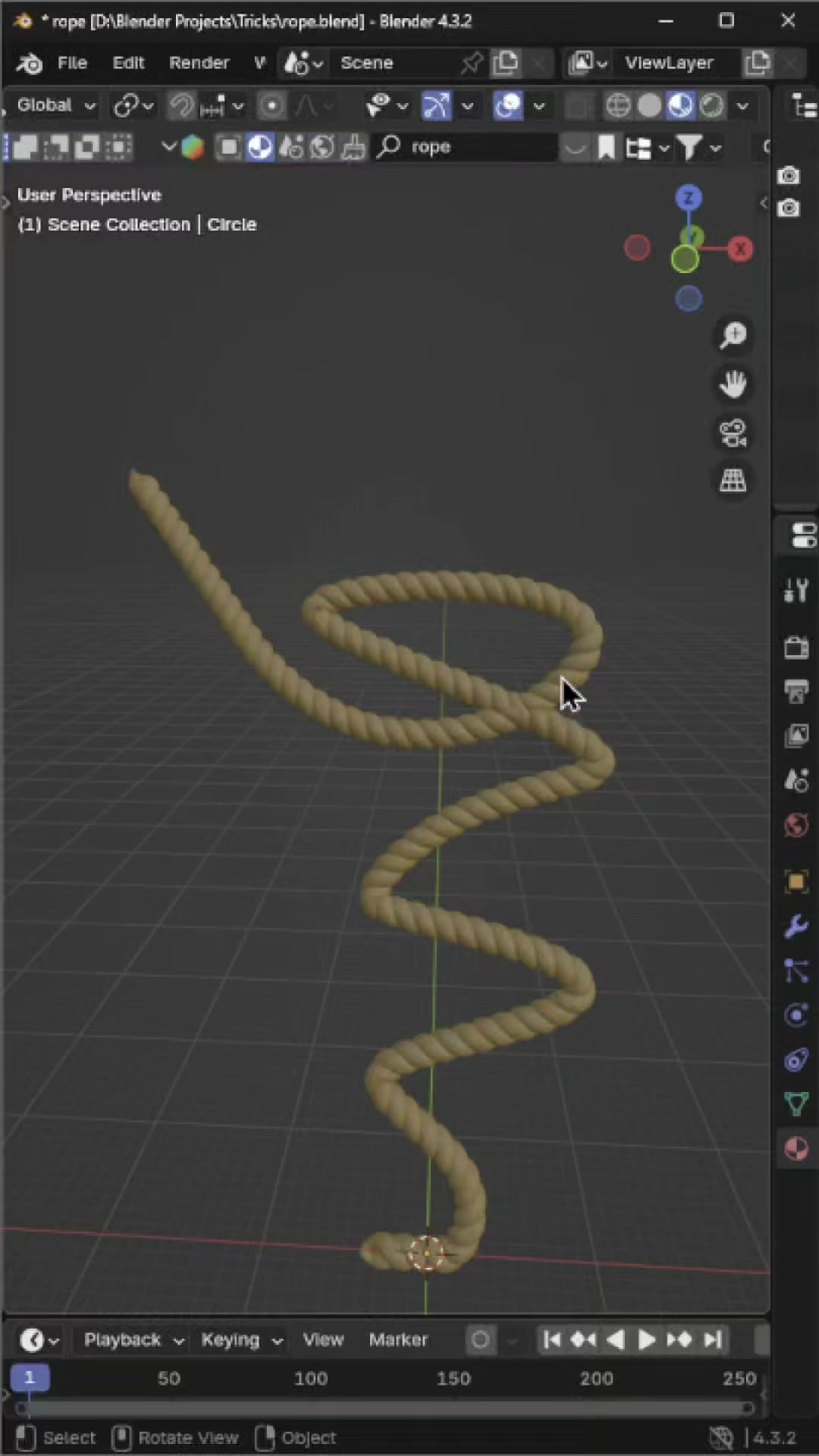 How to make rope in #blender #blendercommunity #b3d | Bilal's Art ...