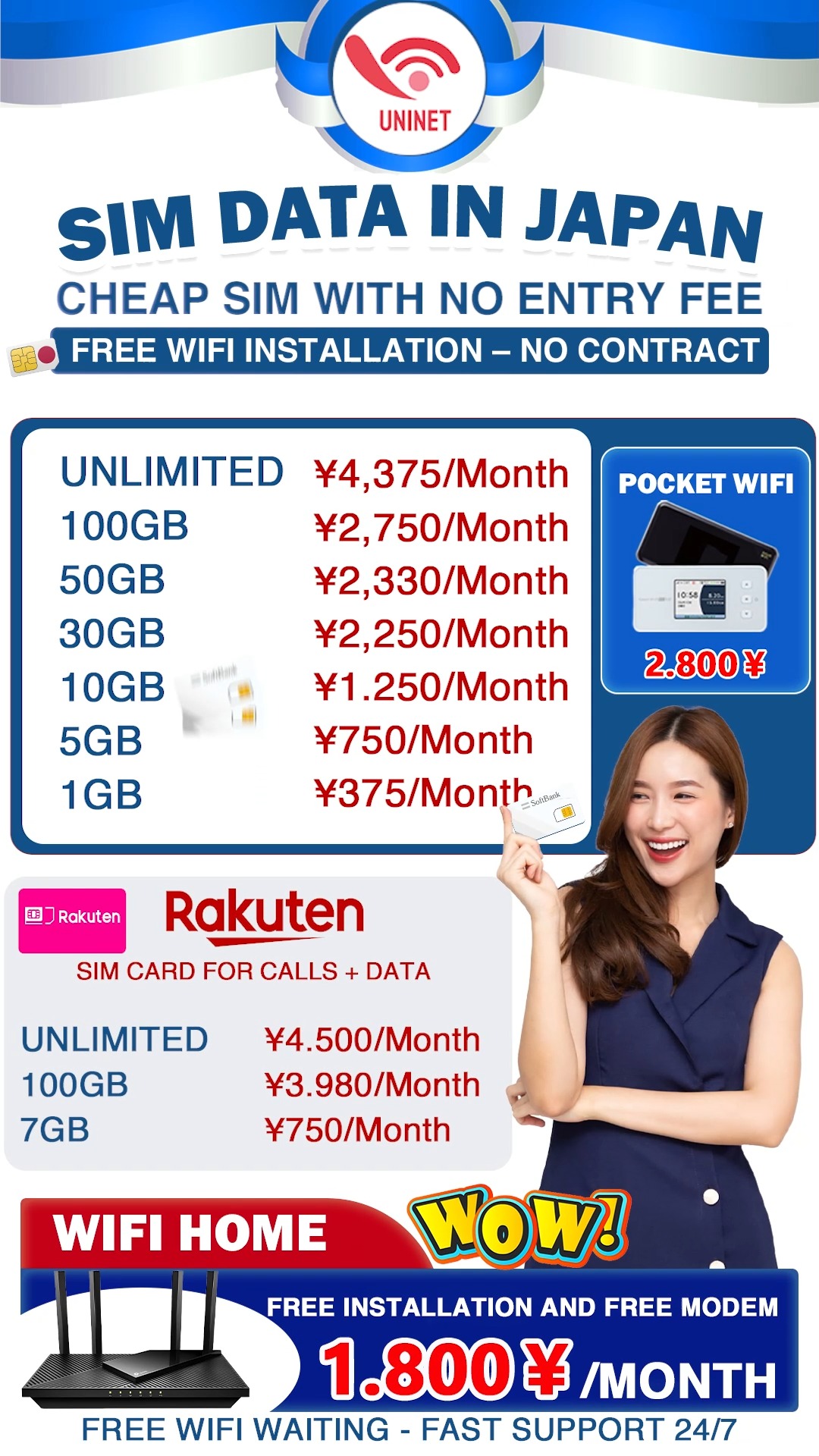 Uninet Mobile - Sim WiFi | Kawaguchi-shi Saitama
