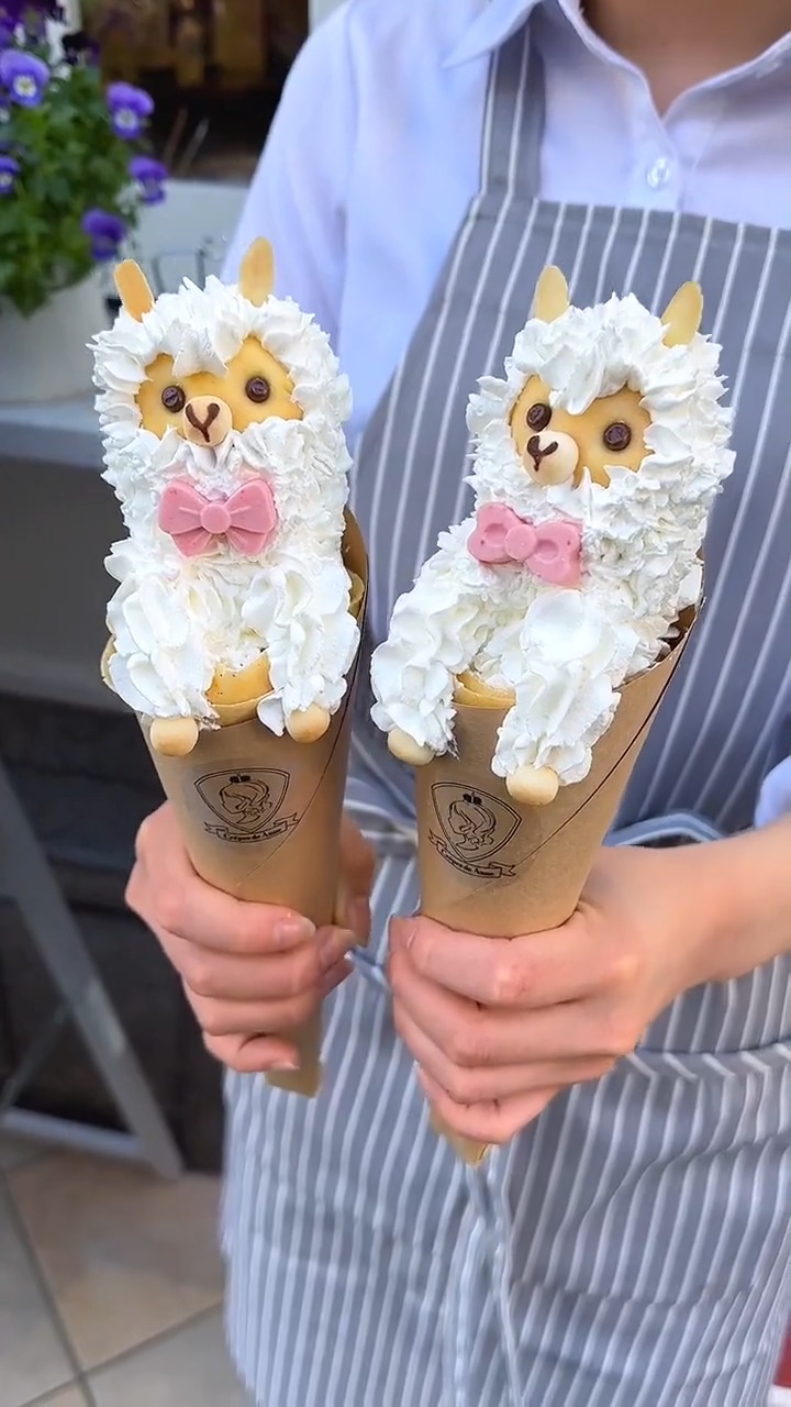 How they make Kawaii hedgehog crepe in Japan 😍 📷yuuuuto38