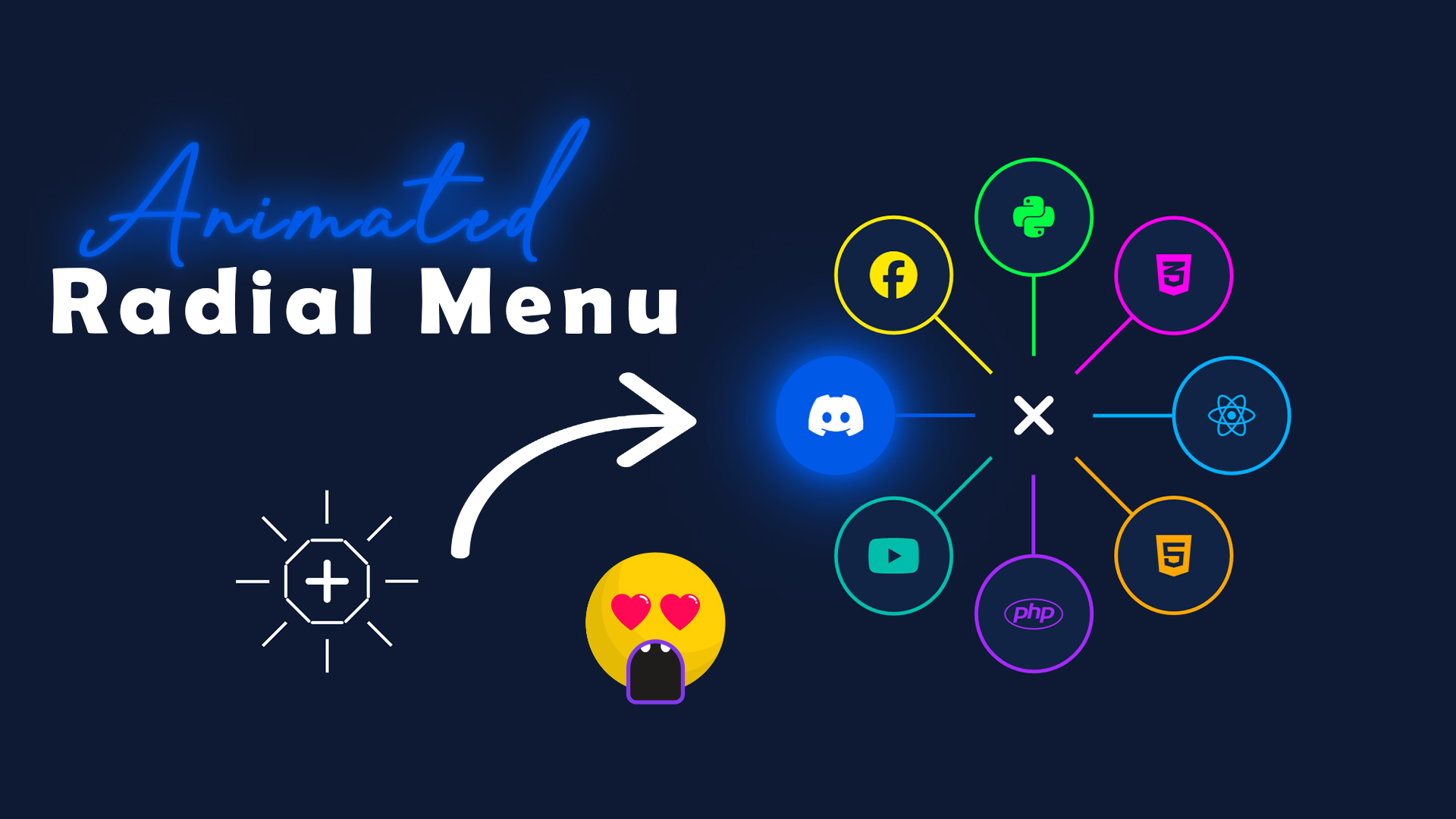 Animated Radial Menu html CSS & JS🥹🤯🤯😳😱 100% FREE code👍👉 https ...