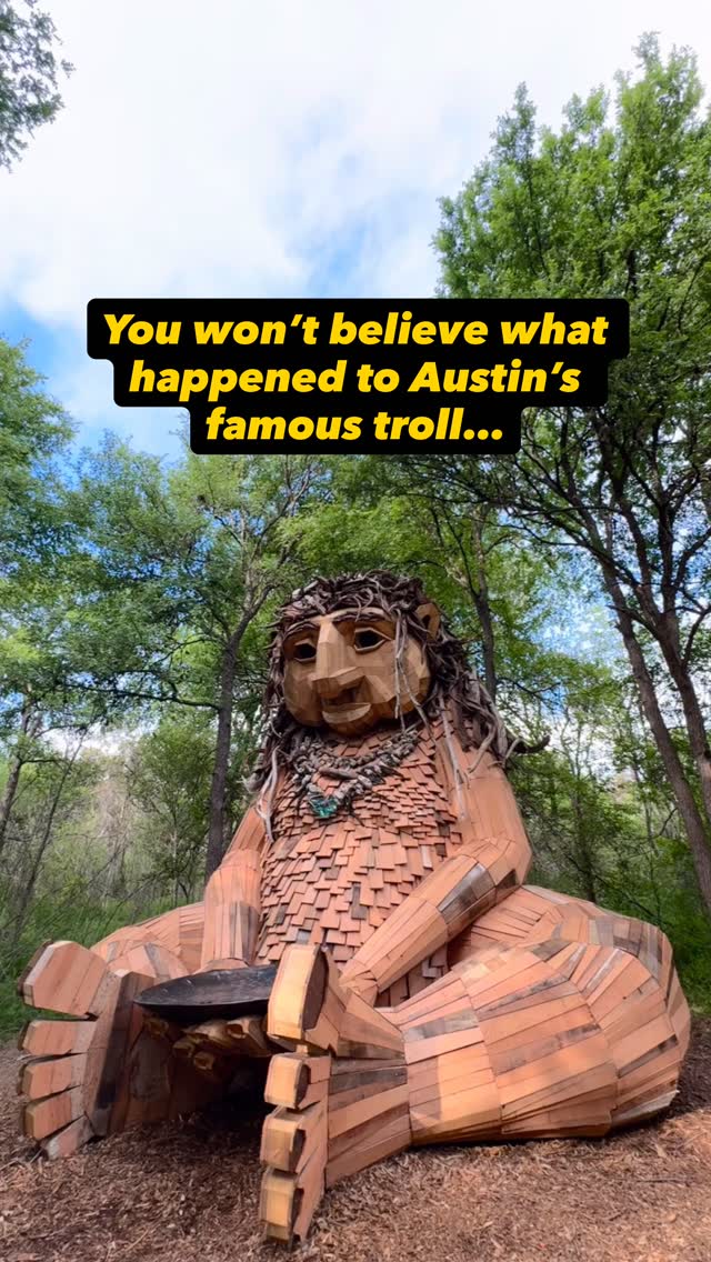 Austin's famous giant troll, Malin, unexpectedly burned down at