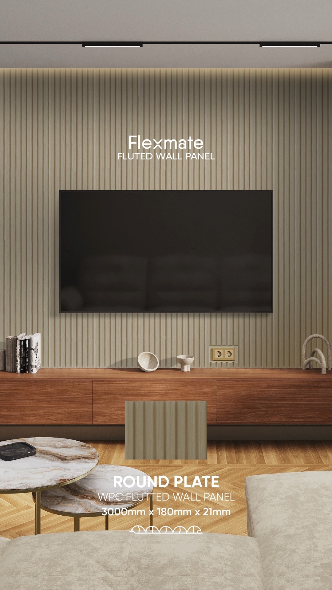 Flexmate Fluted Wall Panels – stylish wall coverings featuring vertical ...