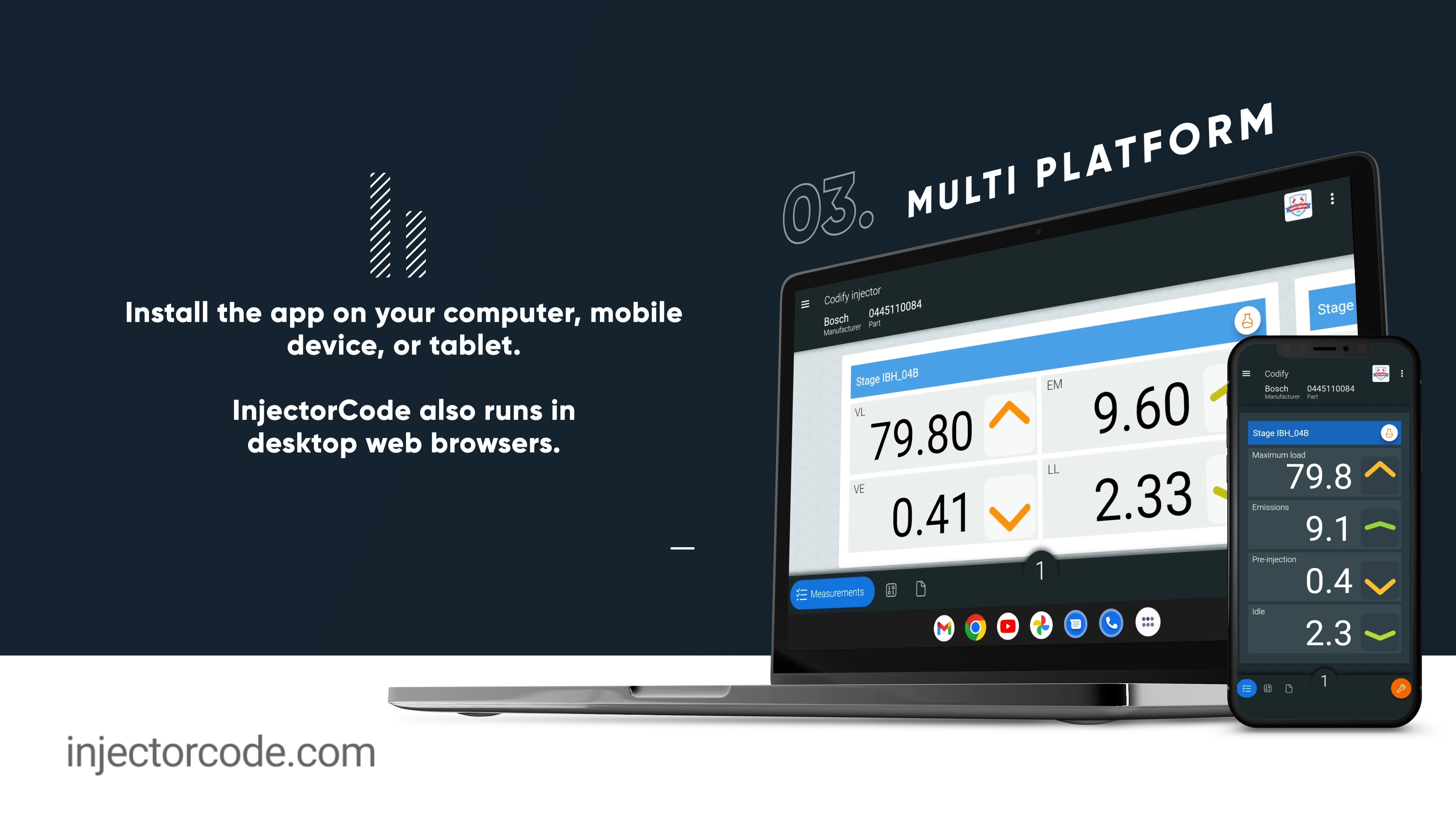 Code generator for Diesel Injectors. Test tables of all brands. Simple ...