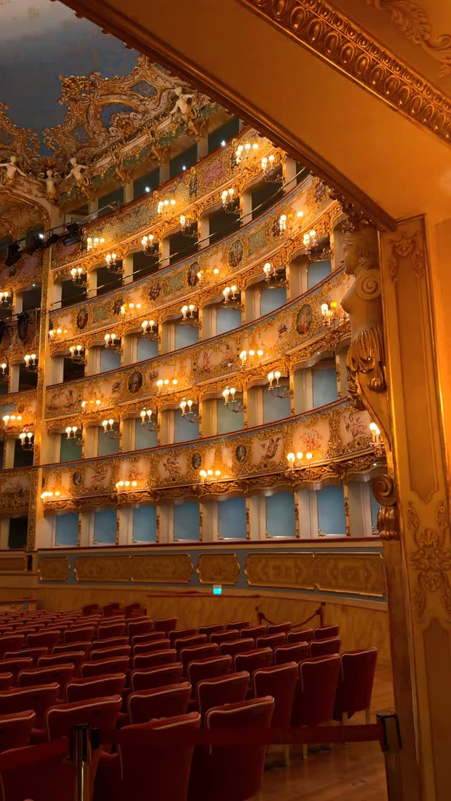 Inside Teatro La Fenice, Venice. One of the world's most famous