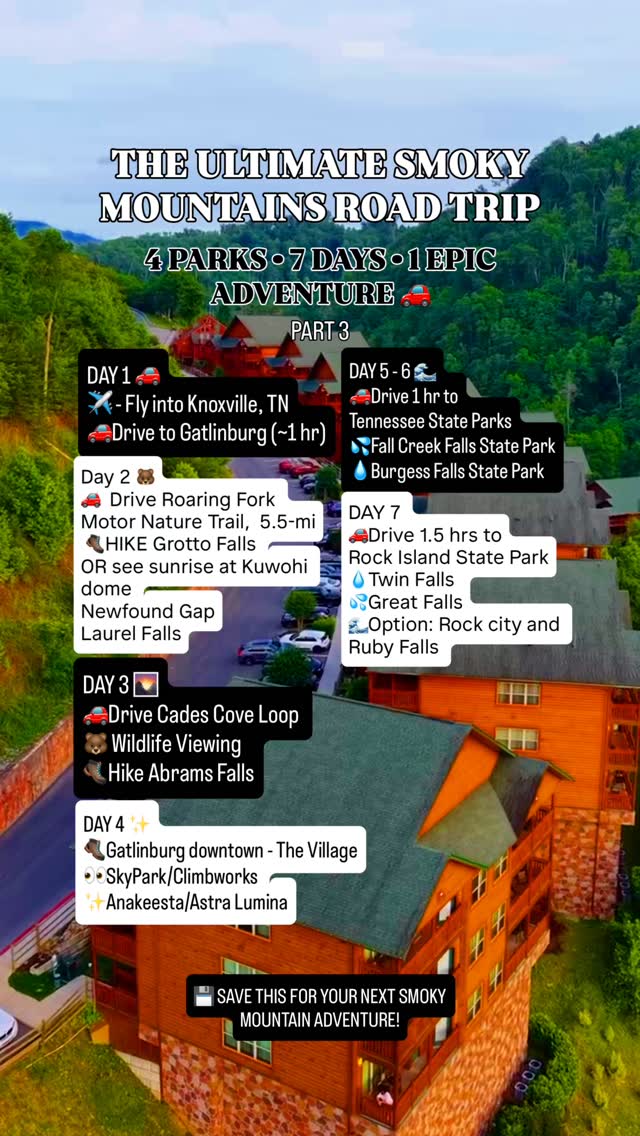 The Ultimate Great Smoky Mountains Road Trip Itinerary 🚗🏔️ Save