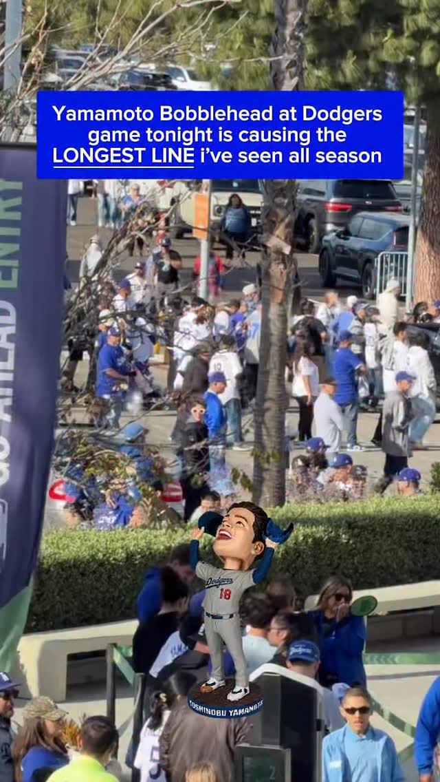 A VERY popular bobblehead for the Dodgers today! Yoshinobu