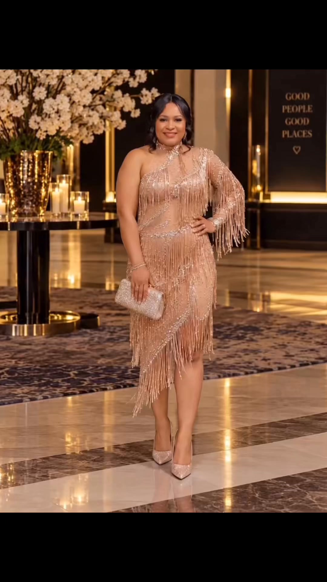 amazon gold party dress Rose-Gold Fringe Fashion Find: Luxury Style blackfriday23