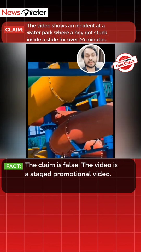 #FactCheck | Boy stuck in water slide for over 15 minutes? No, it is a ...