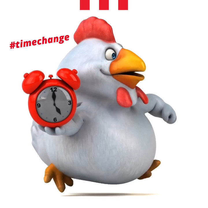 How does a chicken tell time?.one o'cluck, two o'cluck 🤣 Hope