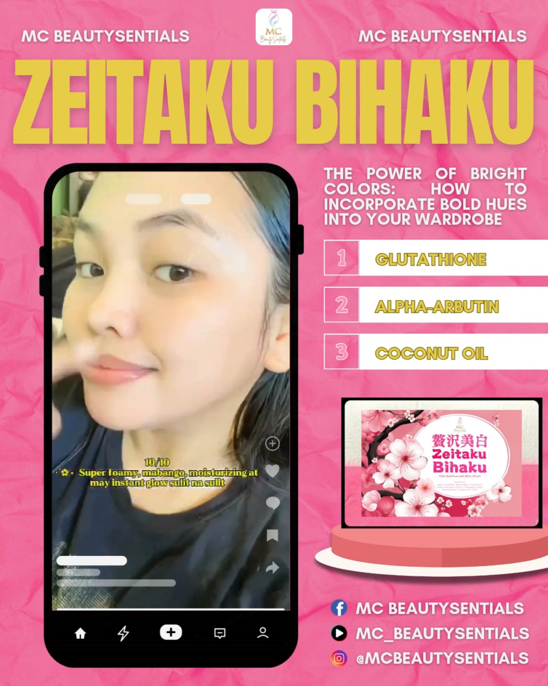 bihaku premium glutathione Get ready to experience luxurious skincare with our new Gluta Arbutin Soap, enriched with Glutathione, Alpha Arbutin, and Coconut Oil for a glowing, even complexion. 🌟🌟 , Benefits:, 💟Glutathione: A Pack of 5] GLUTATHIONE beauty2025 Flavor:Pomegranate