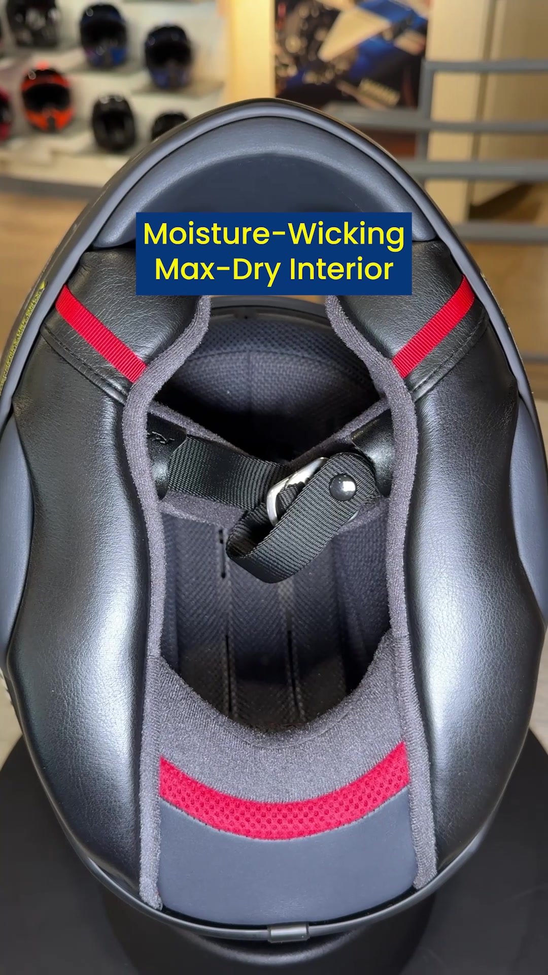shoei cycle helmets GT-Air 3 Solid Full Face Motorcycle Helmet internal screw fixing nut allowing for adjustable visor placement to optimize rider visibility * Larger mouth piece (nose cover) for improved air intake and safety Shoei X-Fifteen Helmet - Cycle