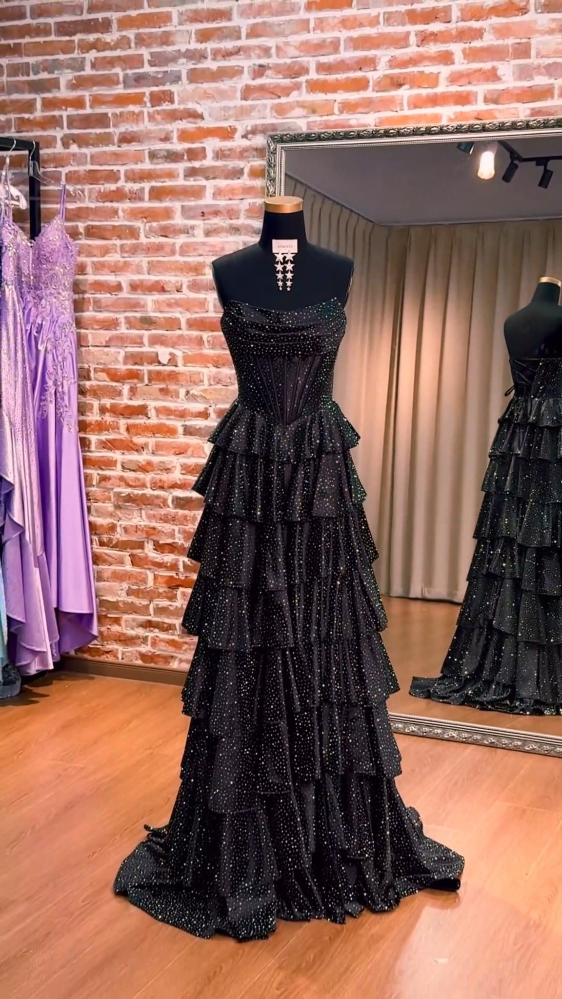 tuxedo dress prom Black & White Sequin Tuxedo Mini Dress Black And White / 6 main image 0