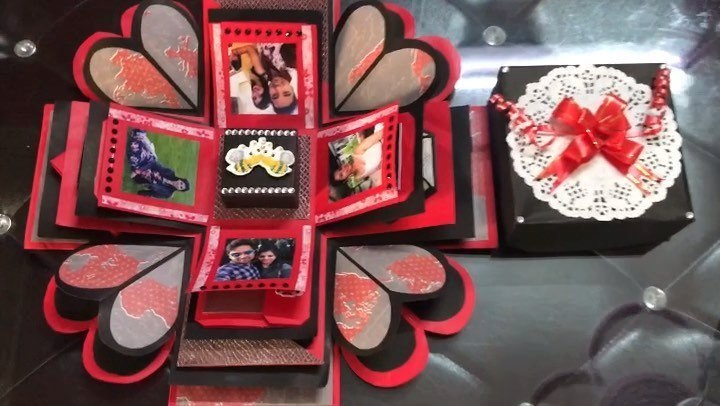 5 layer explosion box 😍 Red and black combo ️ Your feelings our ...