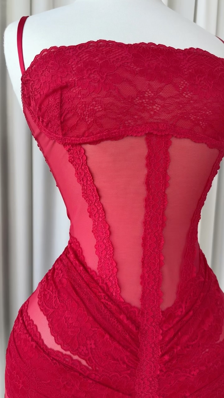 oh polly red corset dress A moment in incoming ❤️‍🔥 Launching 25/08, styled with the new heels 👠 | Oh Polly Ygroup_codyginghamminidress Sash Options:Without Beaded Sash SHEIN BAE Sequin Backless Strapless corset in corset bodice for