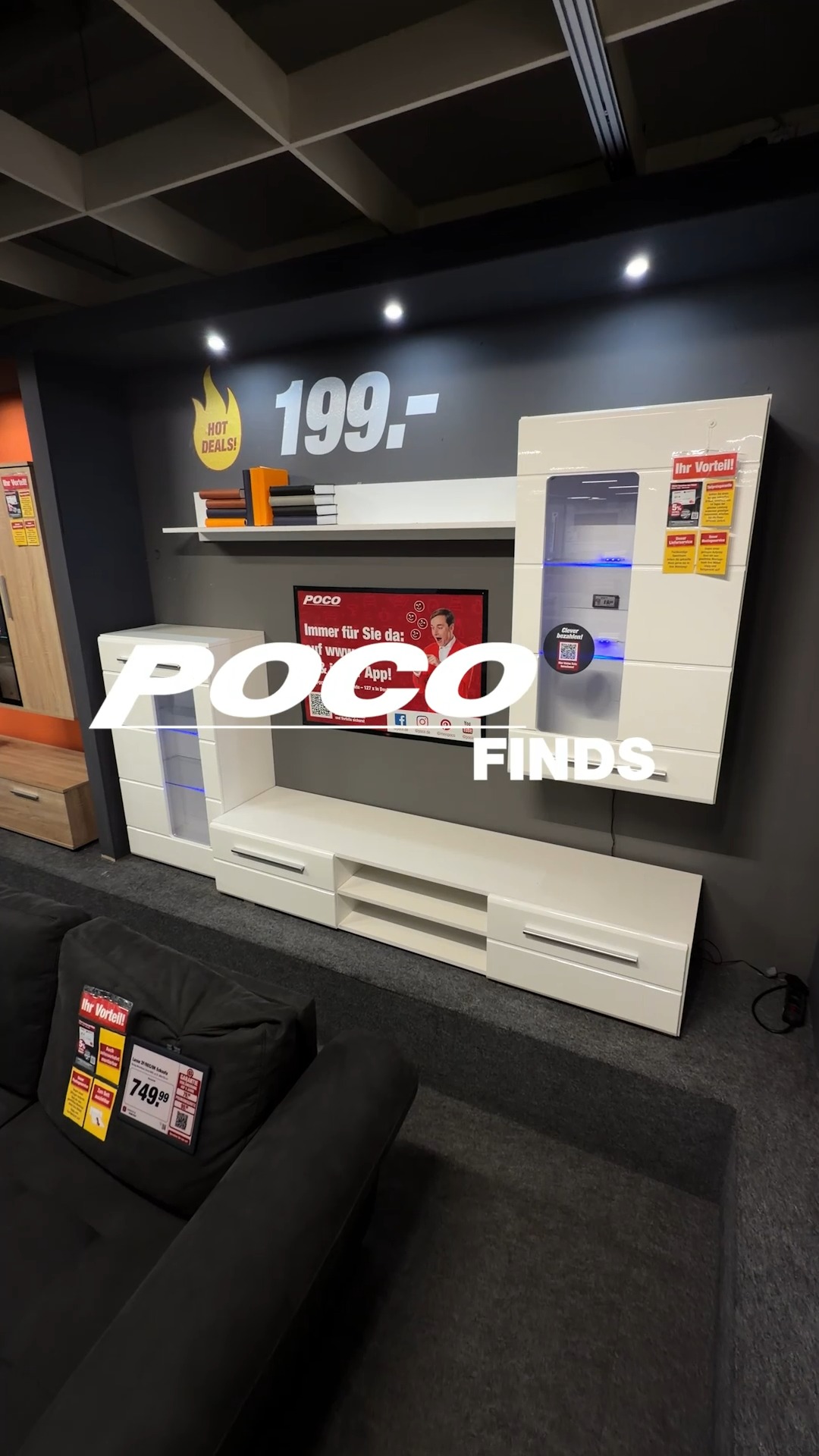 Wer den Preis nicht errät, hat diese Wohnwand nicht verdient!, #wohnwand #möbel #wohnen #deko #wohnidee #BudgetFriendly, #Schnäppchen #poco | POCO Einrichtungsmärkte