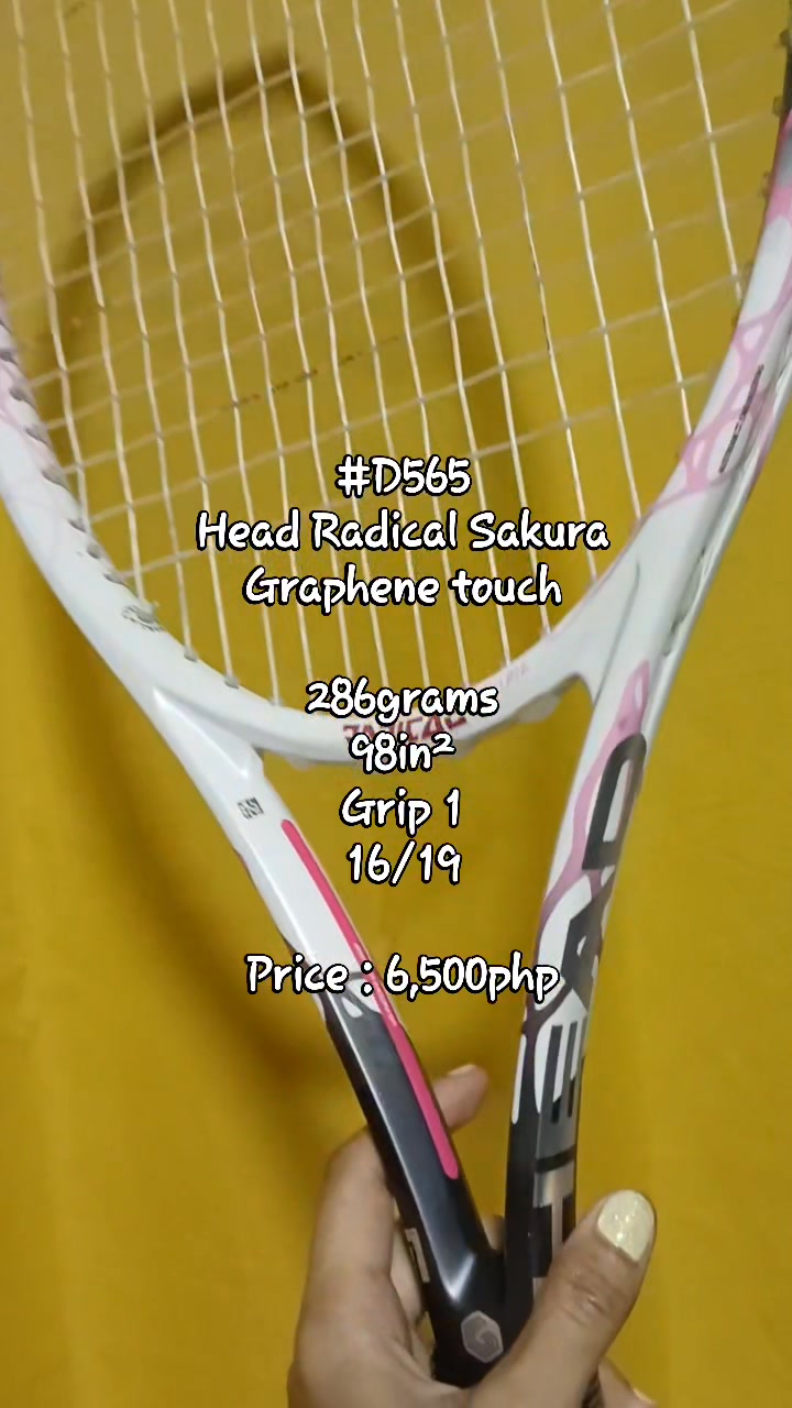 D565 Head Radical Sakura Graphene touch 286grams 98in² Grip 1 16