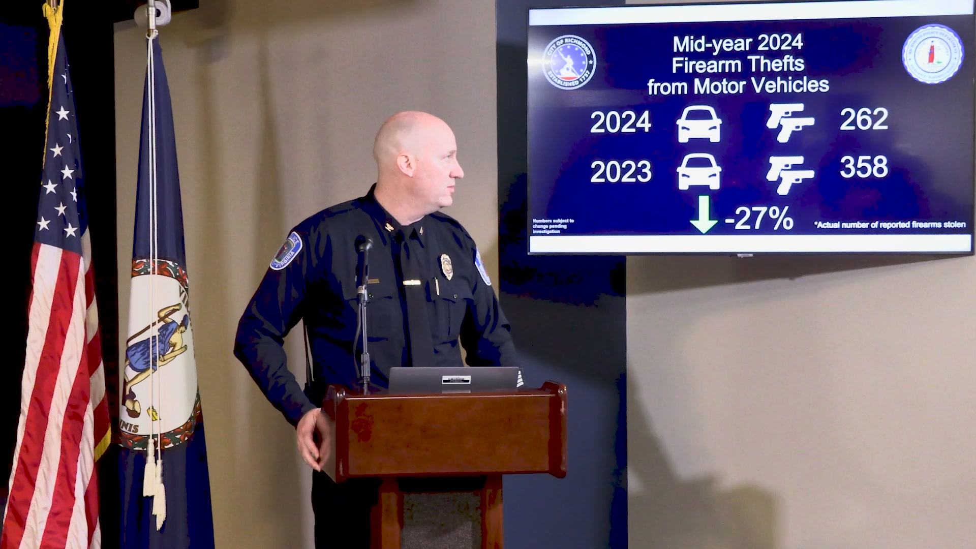 Chief Rick Edwards presented his 2024 Mid-Year Crime Briefing to the ...