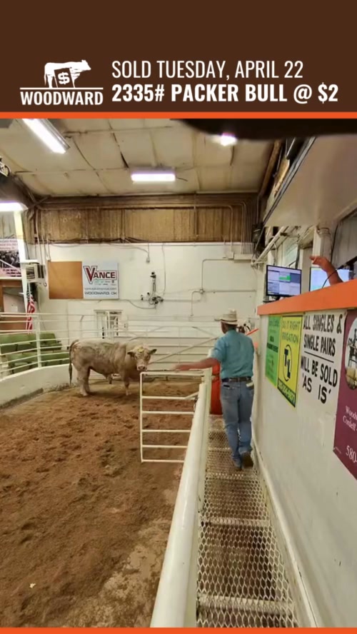 Sold 4/22: 2335# packer bull at $2 Thank you to all the buyers and ...