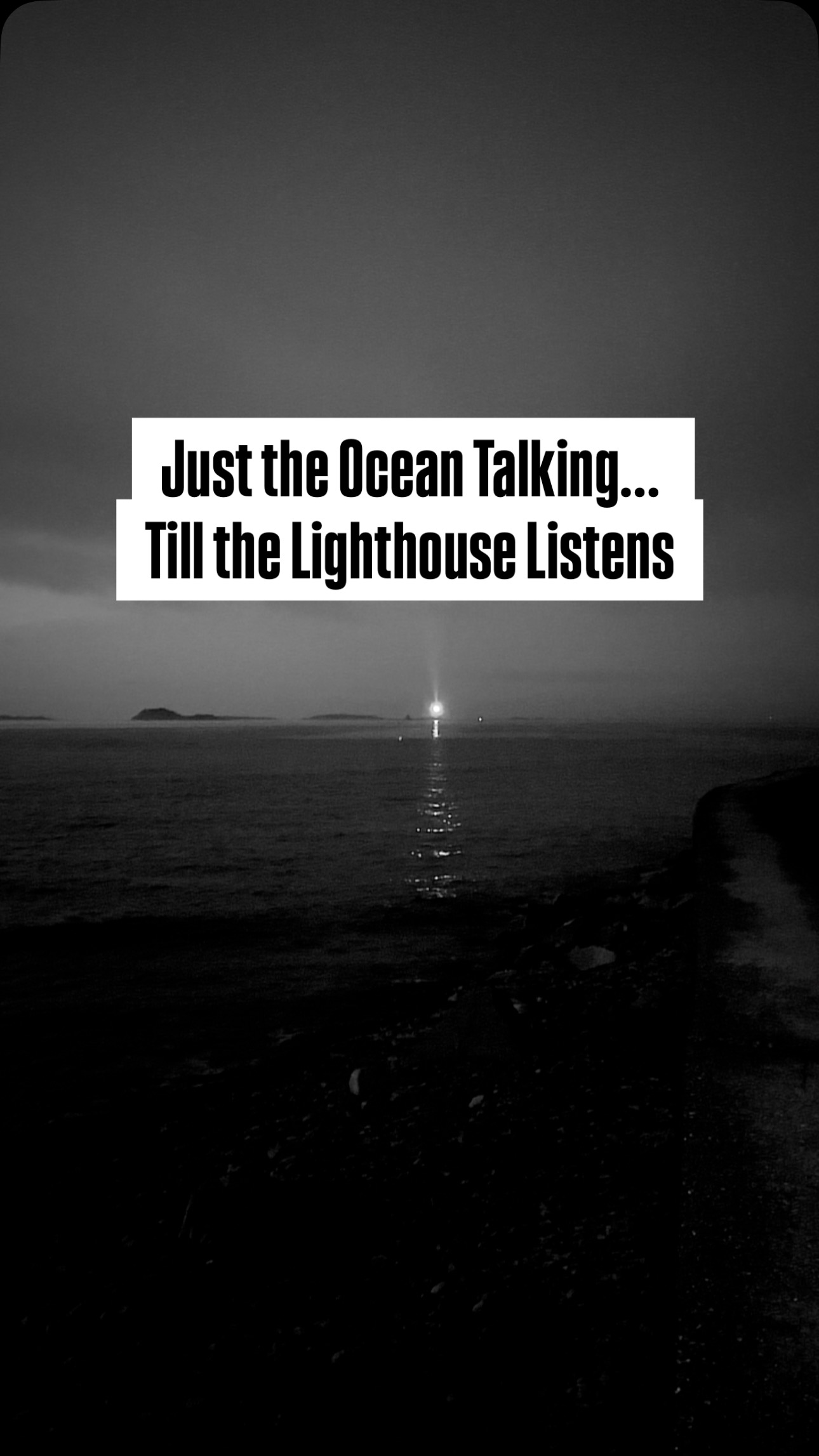 Just the Ocean Talking… Till the Lighthouse Listens 🌊🌙 #beachlife # ...