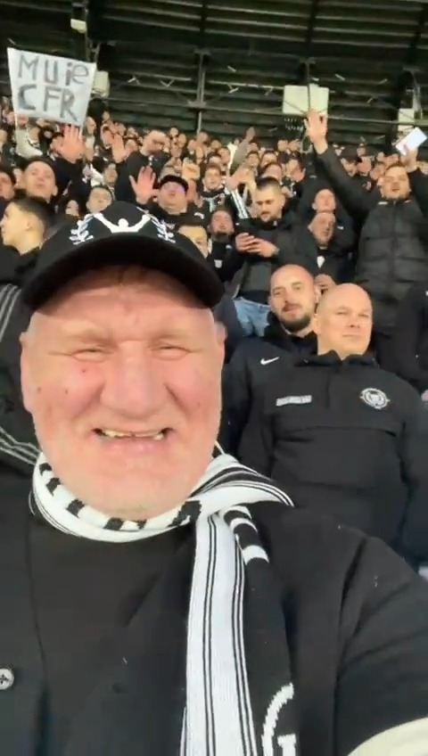 Faimosul luptător Tolea Ciumac, prezent în tribune la U Cluj - CFR Cluj ...