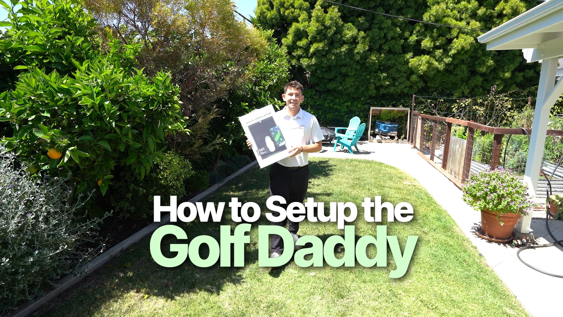 What comes with the Golf Daddy Simulator? the mat, an included