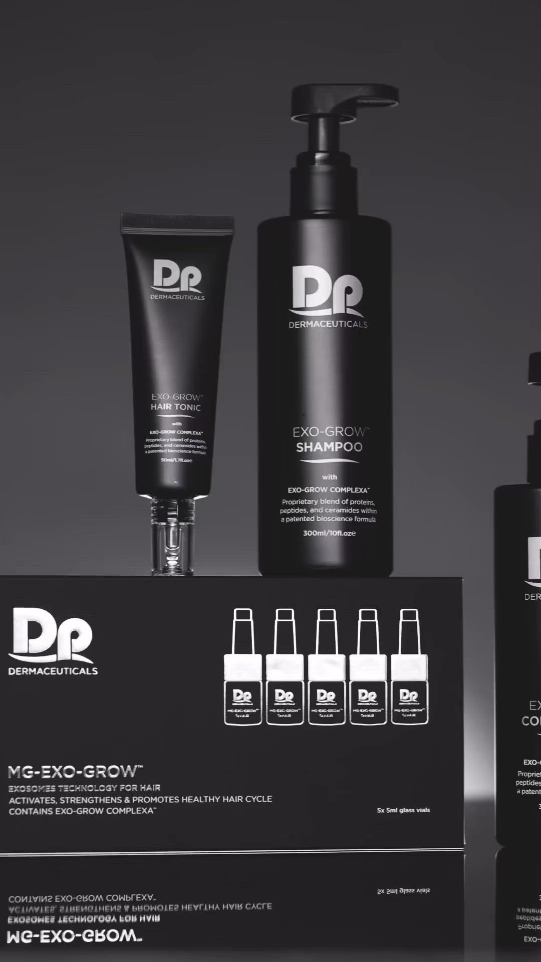 The Dp Dermaceuticals™ EXO-GROW™ collection—where skincare meets