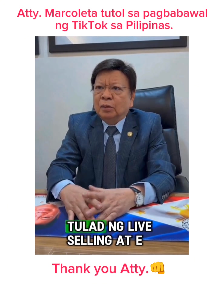 Atty. Marcoleta opposes the proposed ban on TikTok in the Philippines ...