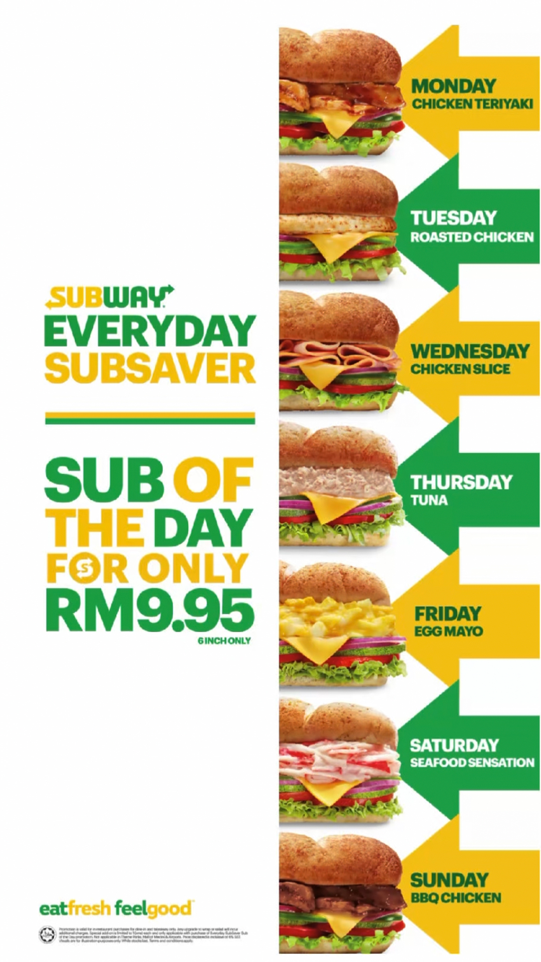 🥪 7 days, 7 Subs, only RM9.95 each! Which day’s your fave? 👀 # ...