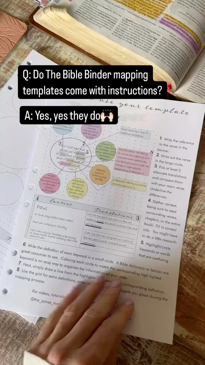 The Verse Mapping templates come with... - The James Method | Facebook