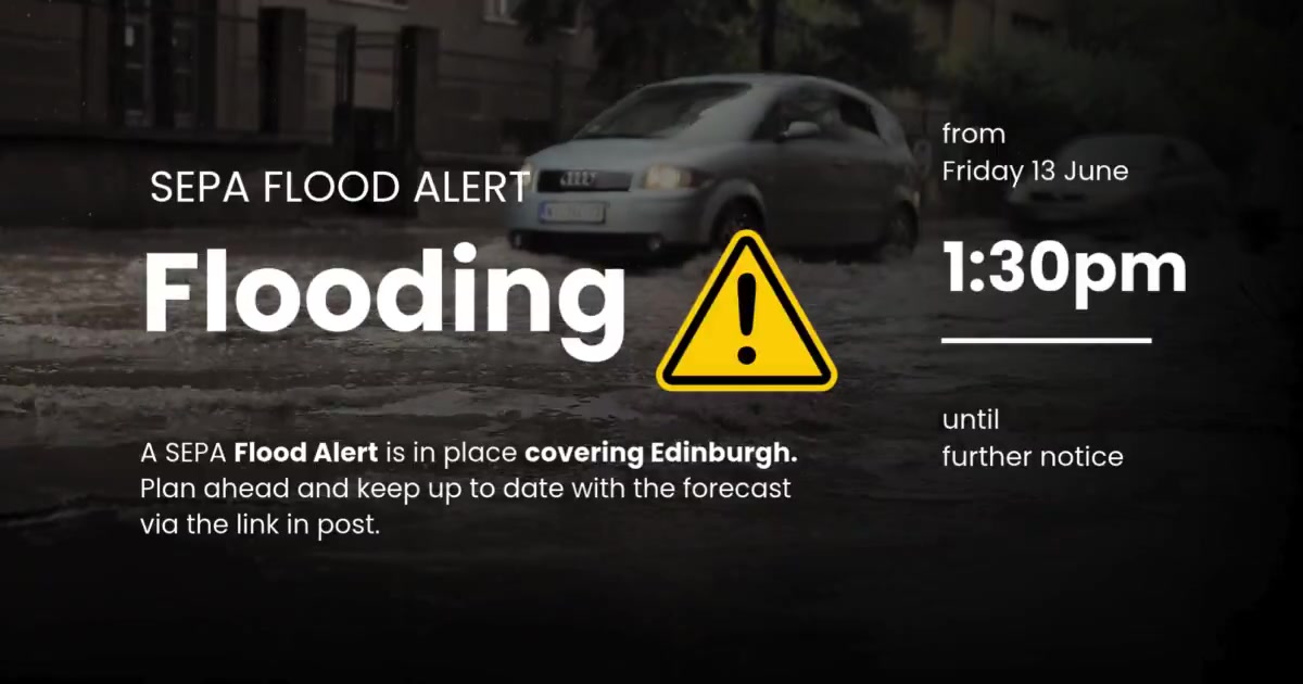 Take care folks - A flood alert has been issued by SEPA covering ...
