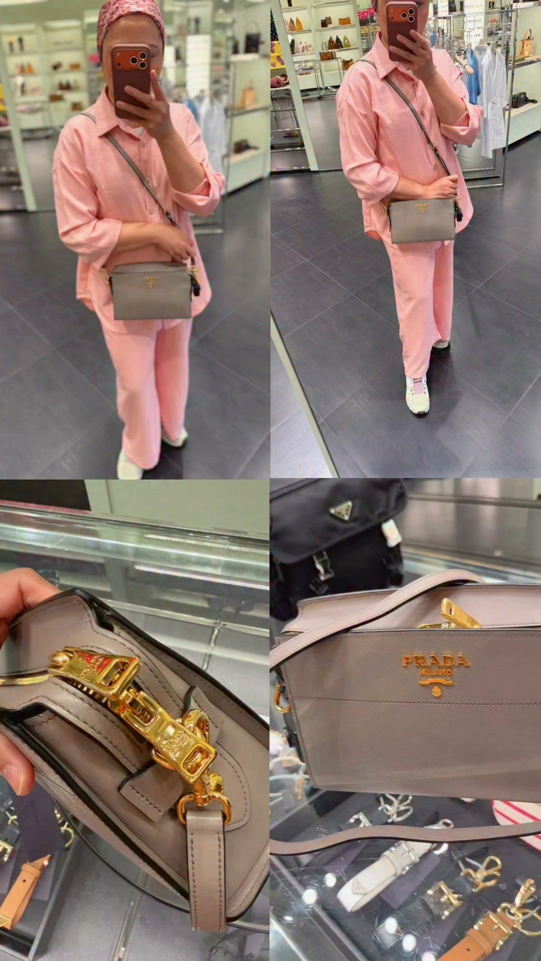 The Prada Wish pouch interprets the luminous lightness of the