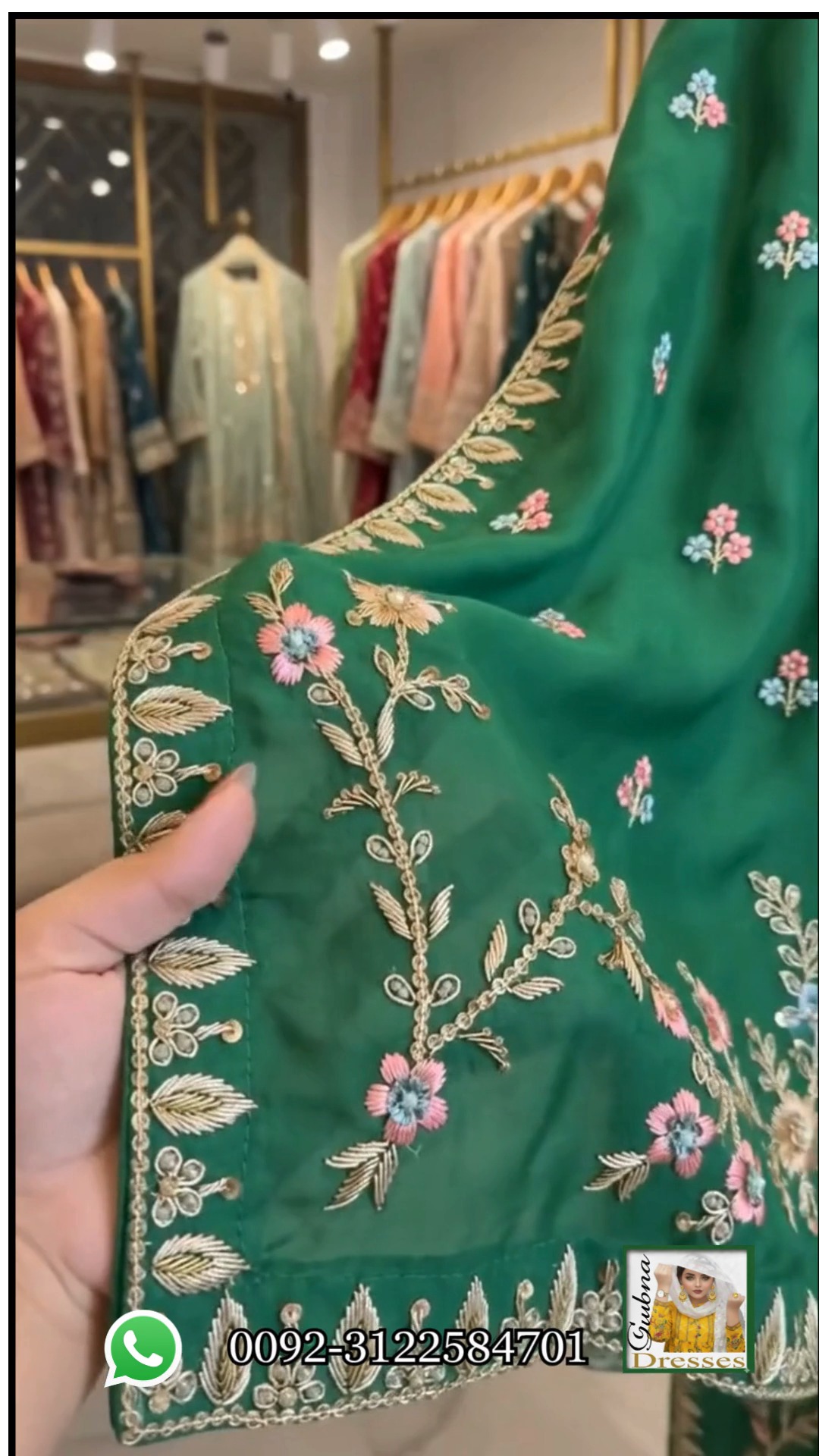 green dress design in pakistan 🌿 Embroidered Shirt with Trouser 💚 | Make to Order Only ✨ Rorie