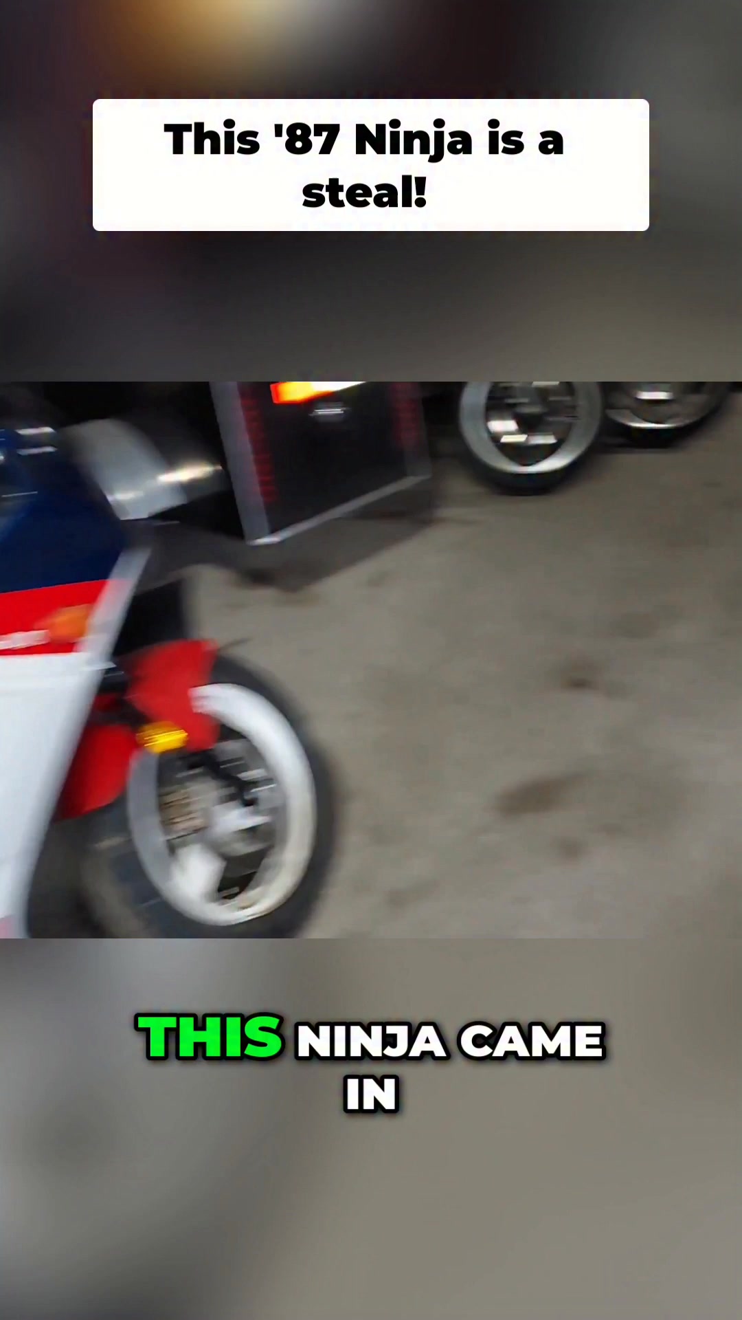 Check out this incredibly well-preserved 1987 Ninja motorcycle