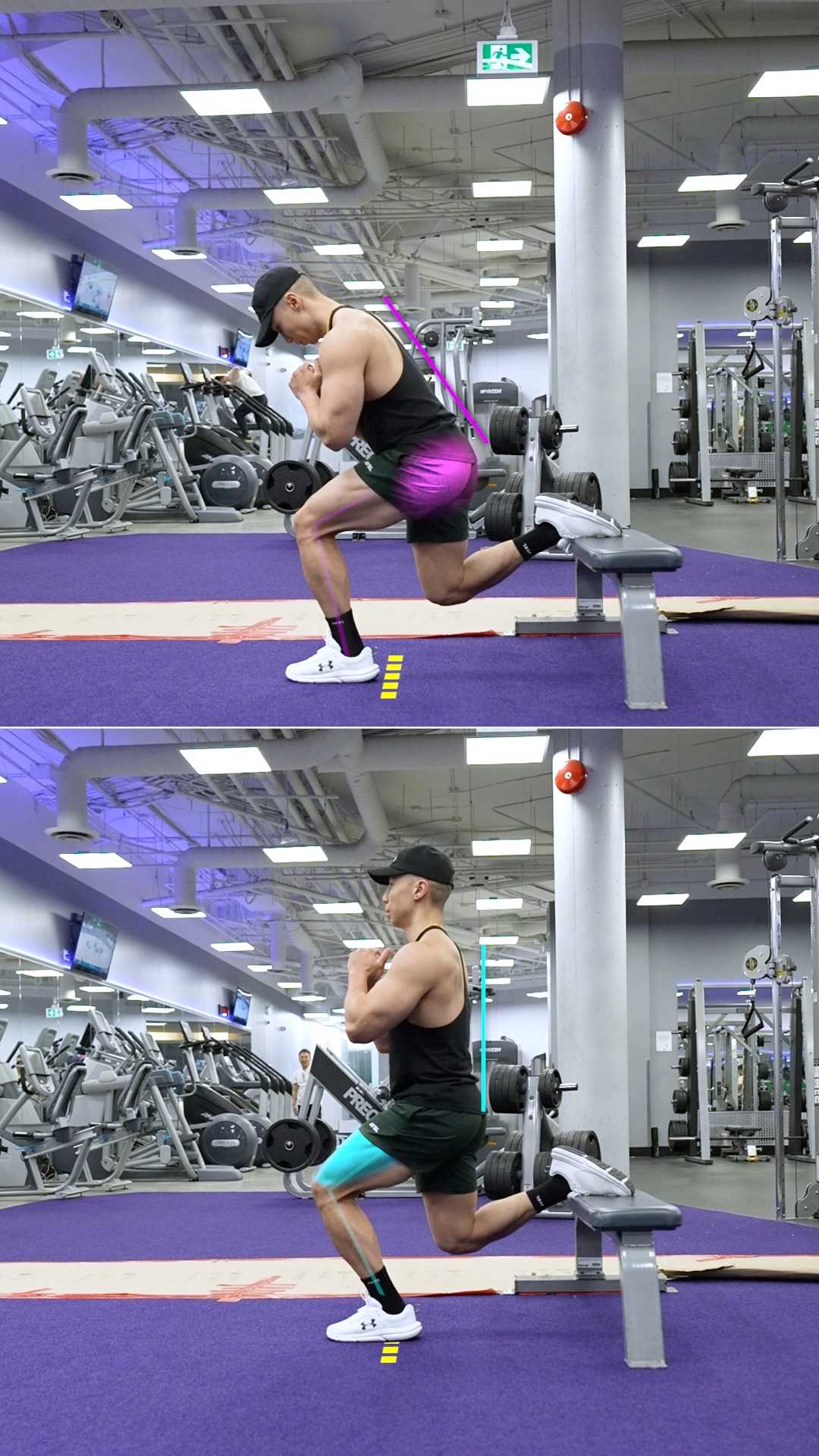 Bulgarian Split Squat: Glute vs. Quad Bias The way you position your ...
