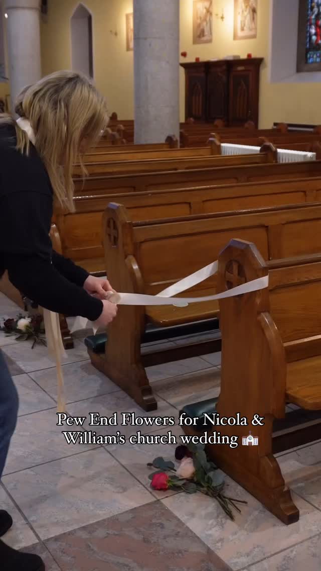 Beautiful Pew End Flowers for Nicola & William’s church wedding ...