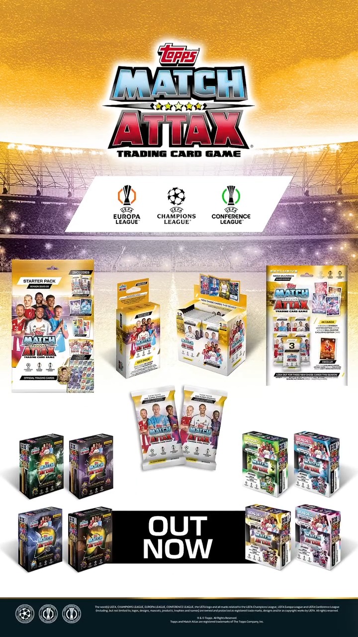 match attax limited edition cards Topps Extra 2025/26 UEFA Champions League – Mega Tin (German Edition) youll find UCL Royal Elite cards paying tribute to football royalty Topps UEFA Champions League Match