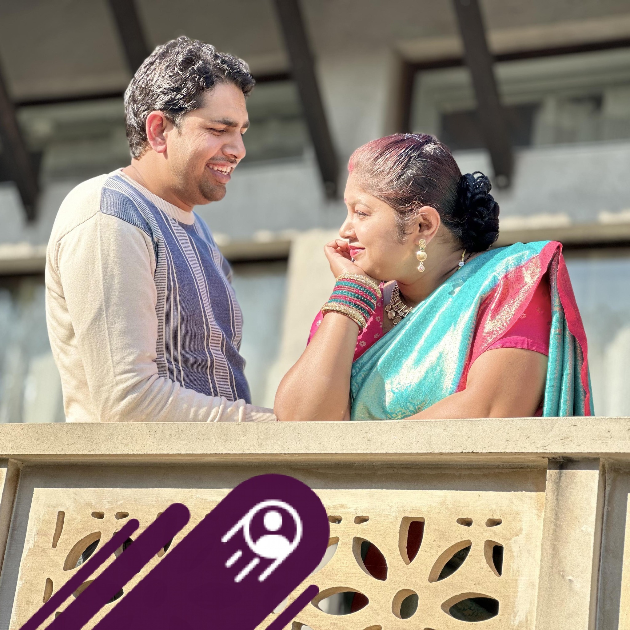 Inna pareshan h pati mujhse 🥹🥹🥹🤯#indiansinuk #coupleomedy AI video made ...