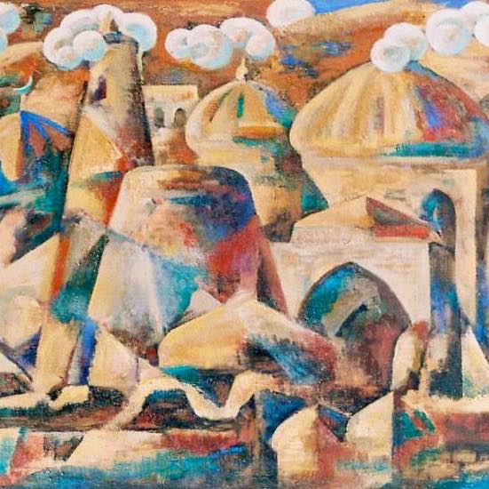 Uzbek paintings | Gafur Kadirov 1994年 油彩画 Uzbekistan