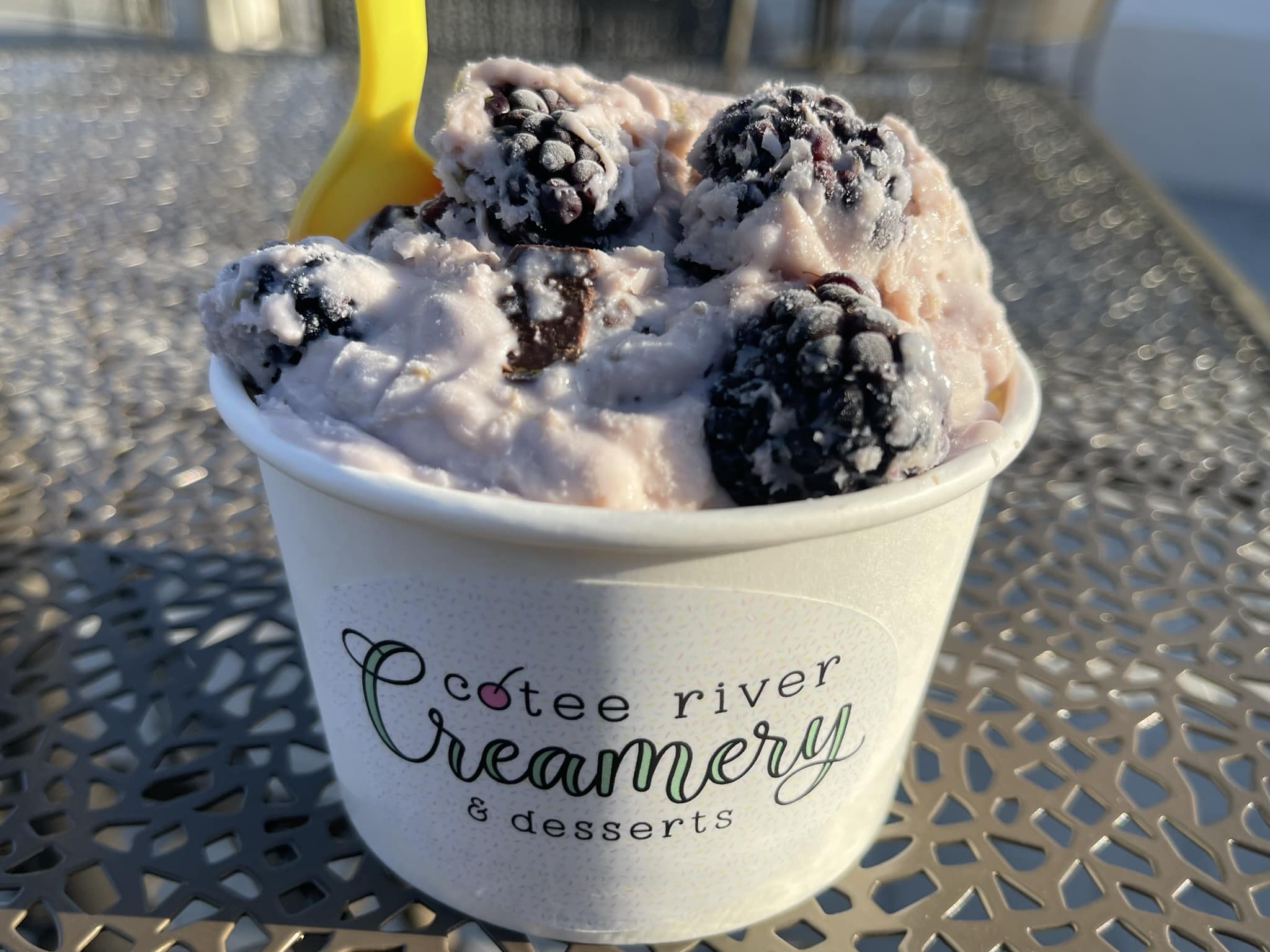 Triple berry chocolate ice cream cups
