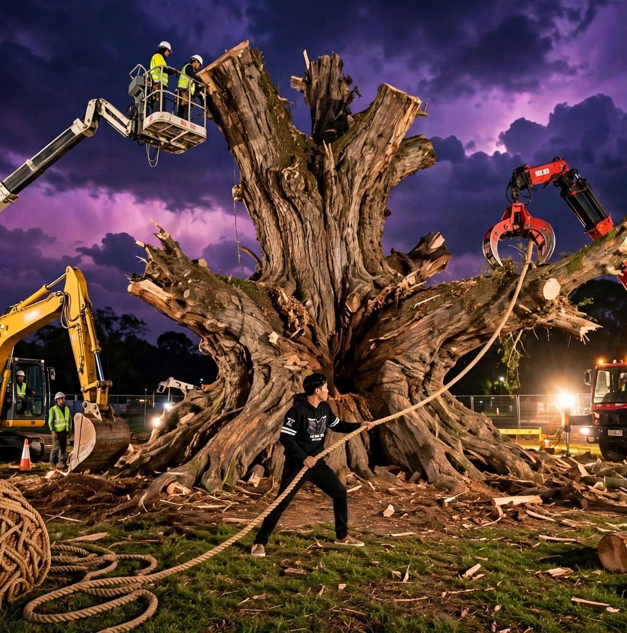 A large, decayed fallen tree #fyp #treecutting #tree | Samsul Rizal